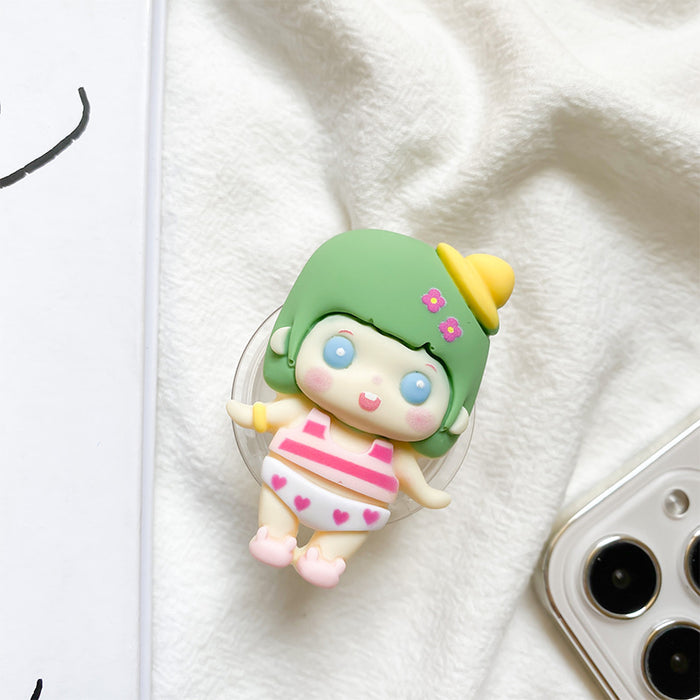 Wholesale Grip Epoxy Cute Cartoon Doll Sticker Cell Phone Airbag Holder JDC-PS-Xinx017