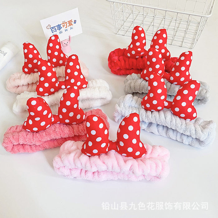 Wholesale Cartoon Cute Polka Dot Oversized Butterfly End Hairband JDC-HD-JSH002