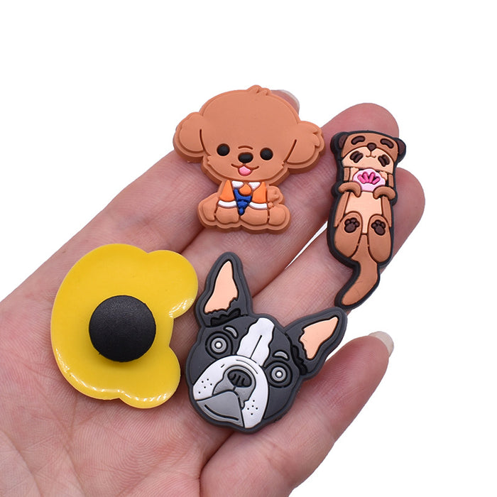 Wholesale Croc Charms Random 100pcs Cartoon Cute PVC DIY Accessories JDC-CCS-SWen005