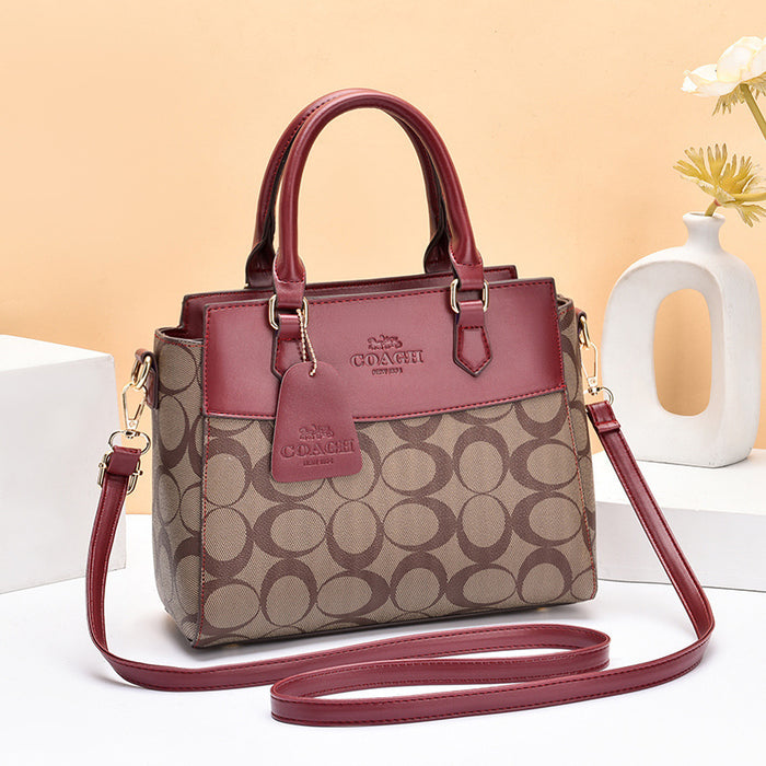 Wholesale Shoulder Bag PU Printing Large Capacity Handbag Diagonal (F) JDC-SD-haim003