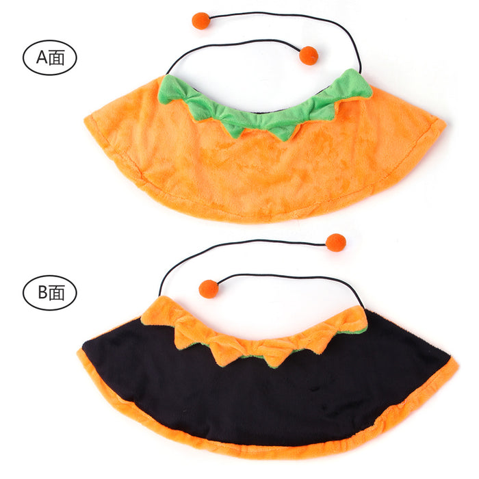 Wholesale Pet Decorations Halloween Pumpkin Double Sided Dog Cape MOQ≥2 JDC-PD-Miaodi010