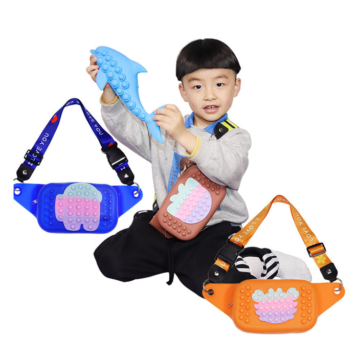 Wholesale Silicone Kids Puzzle Decompression Waist Bag Finger Press JDC-FT-Yizhen004