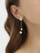 Jewelry WholesaleWholesale S925 silver needle pearl long tassel earrings JDC-ES-AIS006 Earrings 艾珊 %variant_option1% %variant_option2% %variant_option3%  Factory Price JoyasDeChina Joyas De China