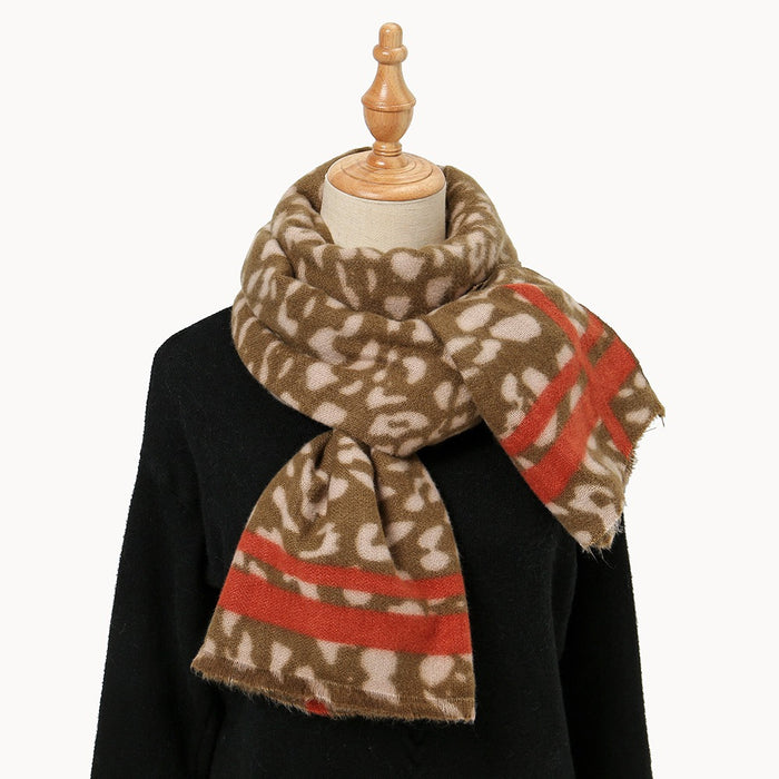 Wholesale Faux Cashmere Leopard Scarf Shawl JDC-SF-WenJ001