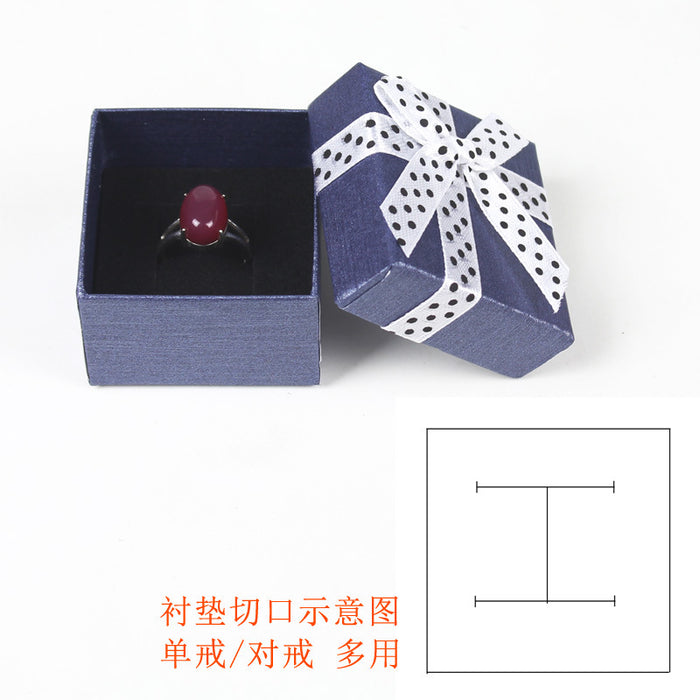 Wholesale Ring Box Bow Bead Pendant Necklace Stud Earring Box Jewelry Packaging Box JDC-JP-Haoke004