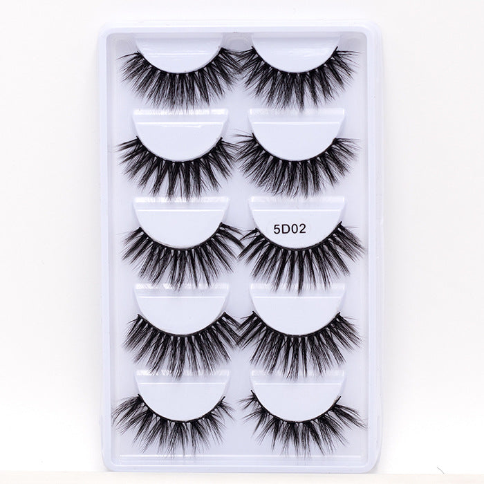 Wholesale Imitation Mink Hair 5D Natural Thick False Eyelashes 5 Pairs Pack JDC-EY-MYan003