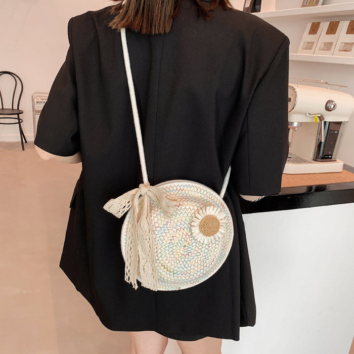 Wholesale Cotton Linen Beach Straw Bags Messenger Bags JDC-SD-BXian005