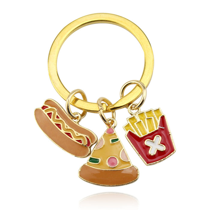 Jewelry WholesaleWholesale peripheral ice cream fries hamburger cake keychain JDC-KC-ZhuangT003 Keychains 庄图 %variant_option1% %variant_option2% %variant_option3%  Factory Price JoyasDeChina Joyas De China