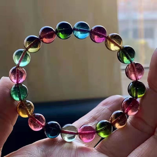 Jewelry WholesaleWholesale Natural Candy Color Tourmaline Bracelet JDC-BT-NiHuang008 Bracelet 霓凰 %variant_option1% %variant_option2% %variant_option3%  Factory Price JoyasDeChina Joyas De China