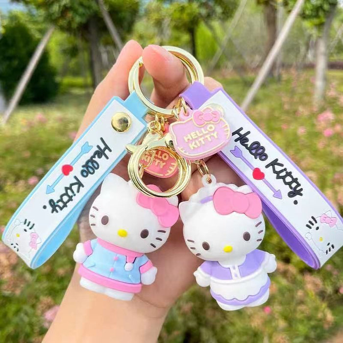 Wholesale cat series keychain cartoon couple jewelry bag car key pendant MOQ≥2 JDC-KC-JuXing001