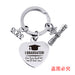 Jewelry WholesaleWholesale Stainless Steel Heart Shape Graduation Season Gift Metal Keychain JDC-KC-GangGu018 Keychains 钢古 %variant_option1% %variant_option2% %variant_option3%  Factory Price JoyasDeChina Joyas De China