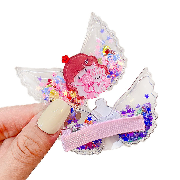 Wholesale children cute cartoon hairpin quicksand JDC-HC-I402