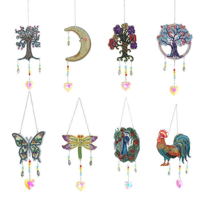 Jewelry WholesaleWholesale Acrylic Drill Butterfly Tree of Life Window Hanging MOQ≥2 JDC-DC-DLa003 Dreamcatcher 哆啦 %variant_option1% %variant_option2% %variant_option3%  Factory Price JoyasDeChina Joyas De China