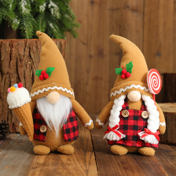 Wholesale Ornament Cloth Christmas Faceless Doll MOQ≥2 JDC-DCN-QuY005