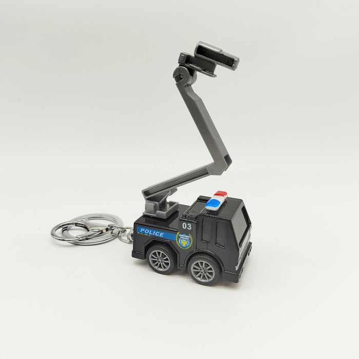 Wholesale creative new explosive alloy cartoon car rescue keychain JDC-KC-PinL003