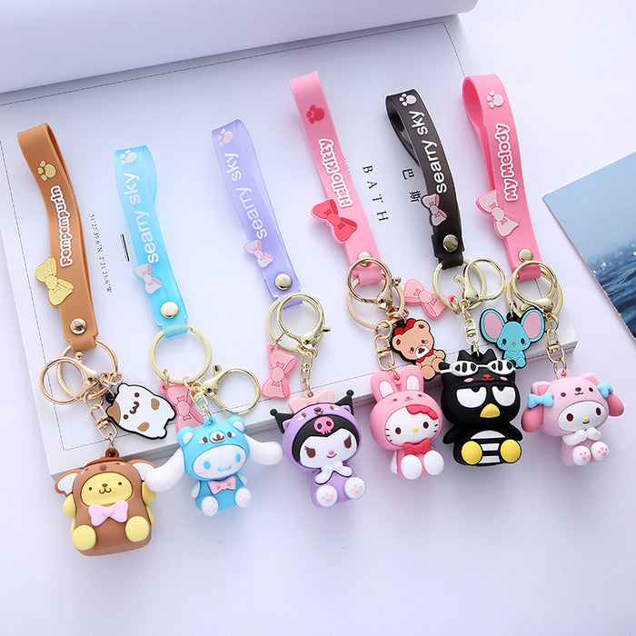 Wholesale Keychain Silicone Cute Cartoon Keychain MOQ≥2 (S) JDC-KC-ARui005