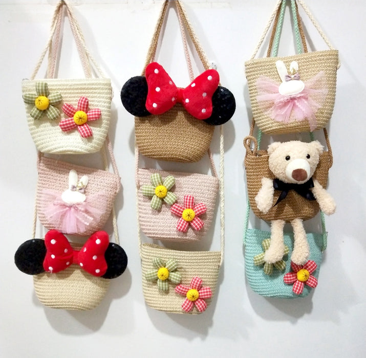 Wholesale Children's Straw Shoulder Bag JDC-SD-Kaiyou003