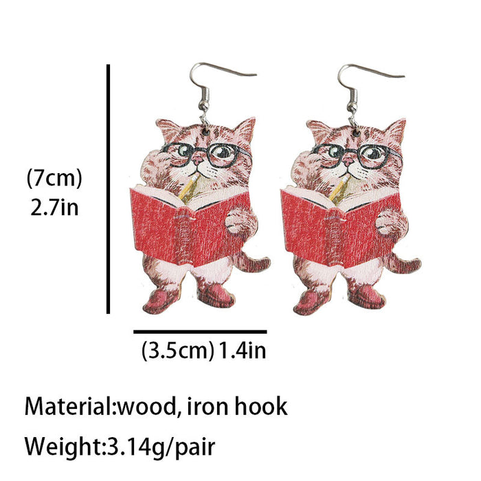 Wholesale wood earrings tree earrings  MOQ≥3 JDC-ES-heyi014