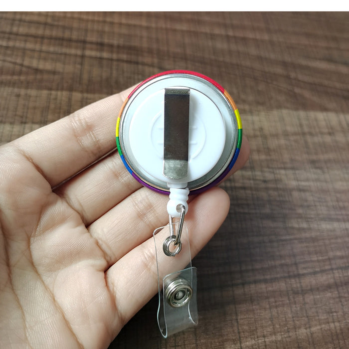 Jewelry WholesaleWholesale Rainbow Flag Easy Pull Buckle LGBT Gay Badge ID Retractable Buckle MOQ≥10 JDC-KC-NDou001 Keychains 能逗 %variant_option1% %variant_option2% %variant_option3%  Factory Price JoyasDeChina Joyas De China