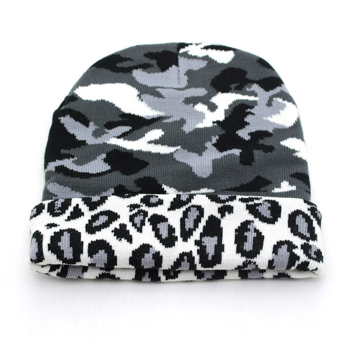 Wholesale Hat Acrylic Leopard Print Warm Pullover Hat JDC-FH-ZYe009