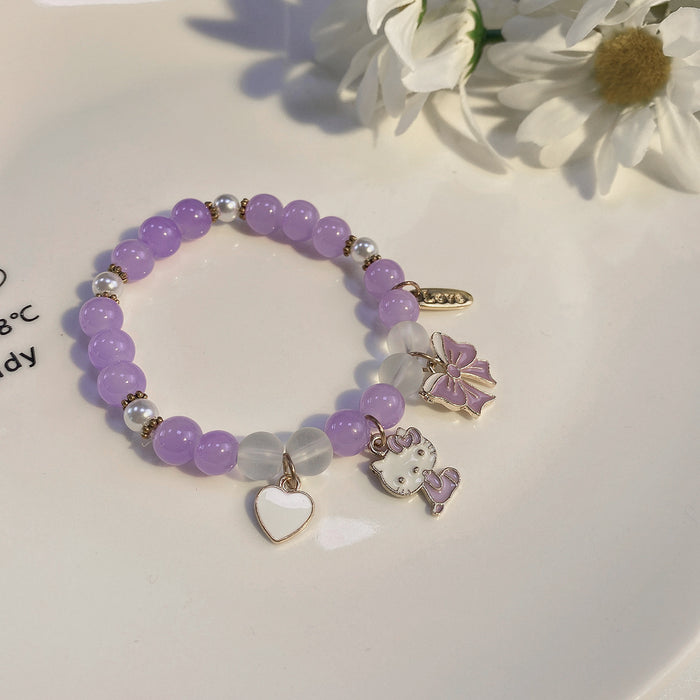 Wholesale Small Fresh Cute Healing Color Beaded Bracelet MOQ≥2 JDC-BT-ChenY011