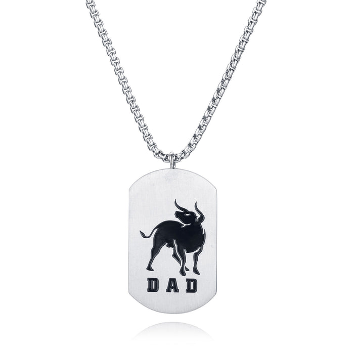 Wholesale Father's Day Dabing Stainless Steel Necklace JDC-NE-TJin001