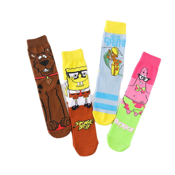 Wholesale socks cotton cartoon long tube animation MOQ≥10 JDC-SK-HuiHe023