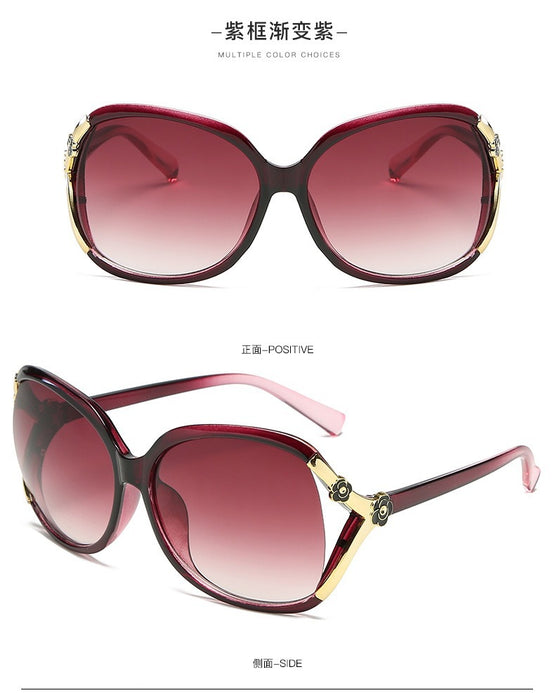 Wholesale Sunglasses PC Large Frame Camellia JDC-SG-YuanY002