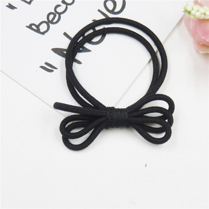 Wholesale Simple 6 Colors 2 in 1 Knotted Girls Rubber Bands JDC-HS-Junm003