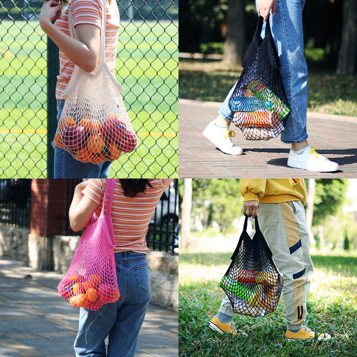 Wholesale Decoration Tote Bag Cotton Supermarket Vegetable and Fruit Net Pocket MOQ≥2 JDC-HB-ShenT001