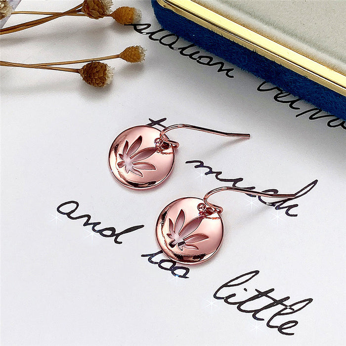 Wholesale Copper Maple Leaf Earrings MOQ≥2 JDC-ES-Caos019