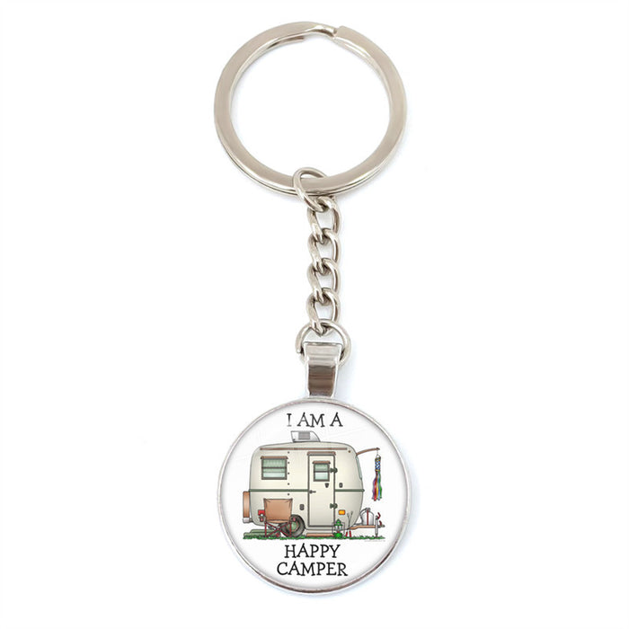 Wholesale keychain good friend happy wild camping pendant JDC-KC-MoS004