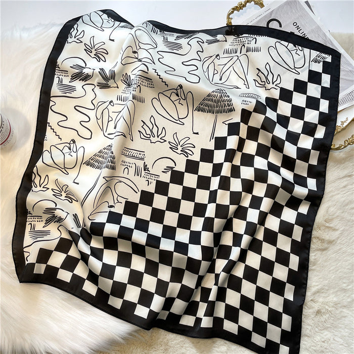 Wholesale Silk Scarf silk print MOQ≥2 JDC-SS-Bair002