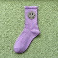 Wholesale Sock Cotton Mid Tube Smiley Hot Diamond Color JDC-SK-ZET001