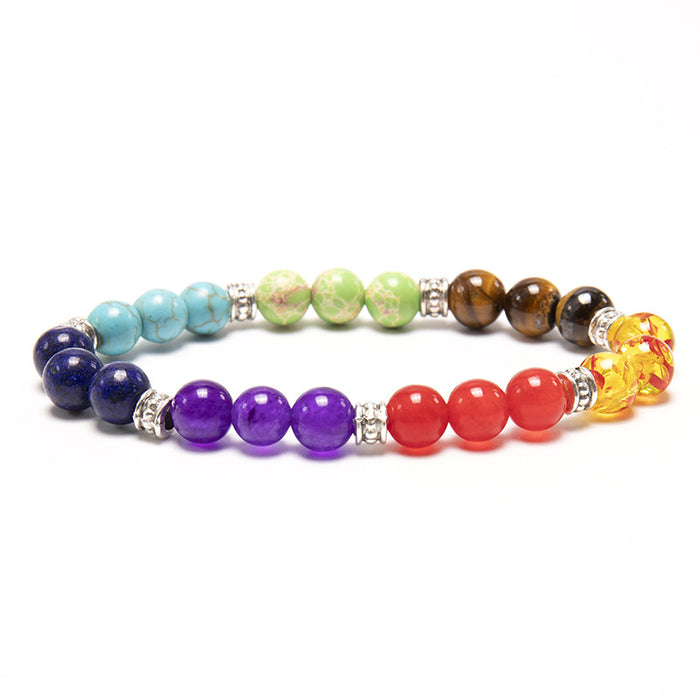 Wholesale Colorful Beaded Bracelet Natural Stone Amethyst Bracelet Peach Heart Bracelet JDC-BT-YanH001