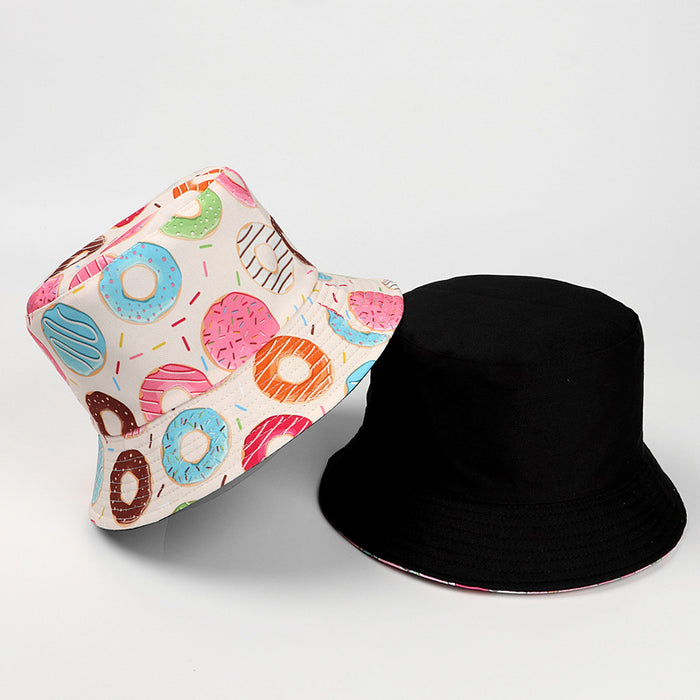 Wholesale Ice Cream Printing Double Sided Bucket Hat Women JDC-FH-LLan002