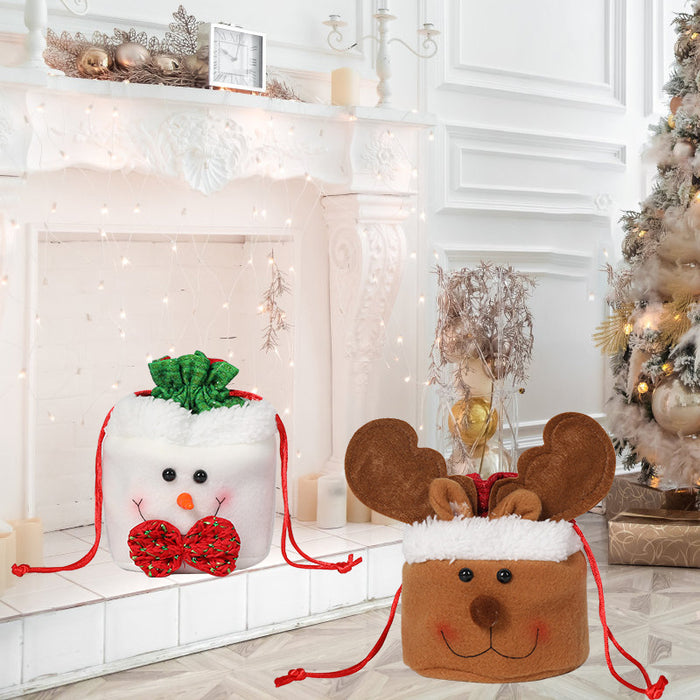 Wholesale Gift Box Christmas Apple Bag Round Bunch Mouth Gift Bag MOQ≥2 JDC-GB-QiaoC002