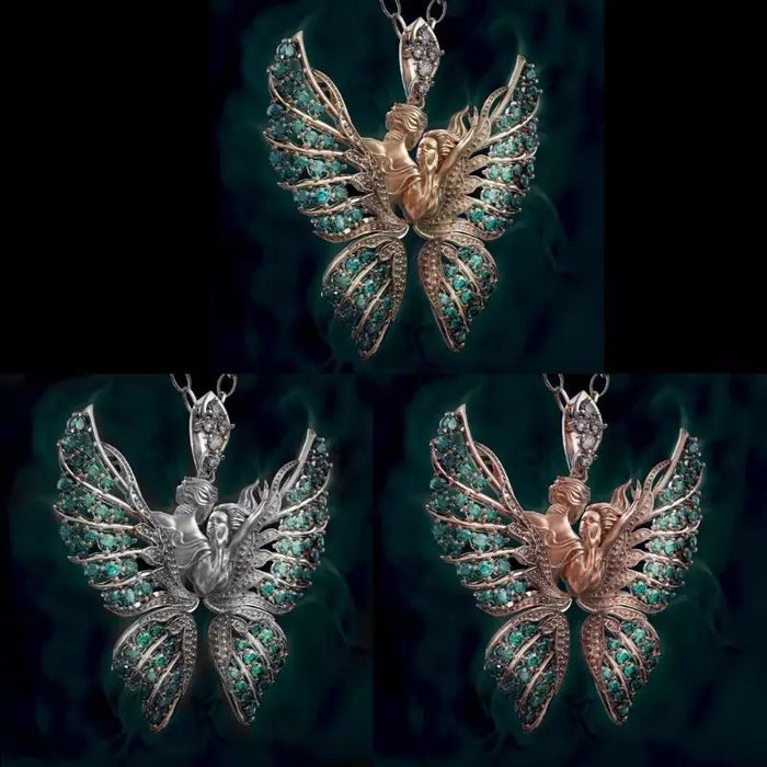 Wholesale Angel Butterfly Wings Necklace JDC-NE-ZiB027