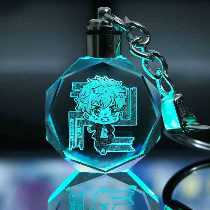 Wholesale Keychains Crystal LED Anime Peripherals Colorful Glow MOQ≥2 JDC-KC-LuoQ005