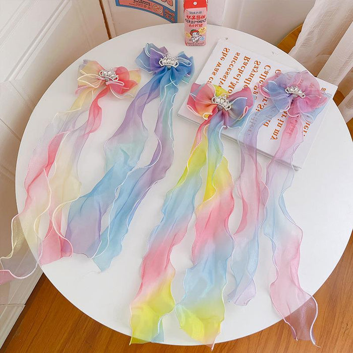 Wholesale hairpin cloth princess crown child bow JDC-HC-WangFeng006