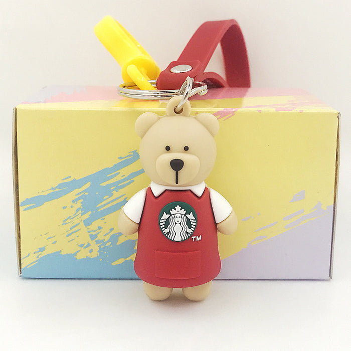 Wholesale Keychains PVC Hardware Cute Cartoon Bear (M) MOQ≥2 JDC-KC-RunN001