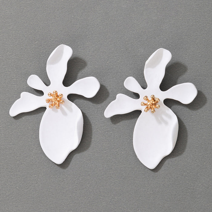 Jewelry WholesaleWholesale long three-dimensional flower petal large flower earrings JDC-ES-C469 Earrings 陌茗 %variant_option1% %variant_option2% %variant_option3%  Factory Price JoyasDeChina Joyas De China