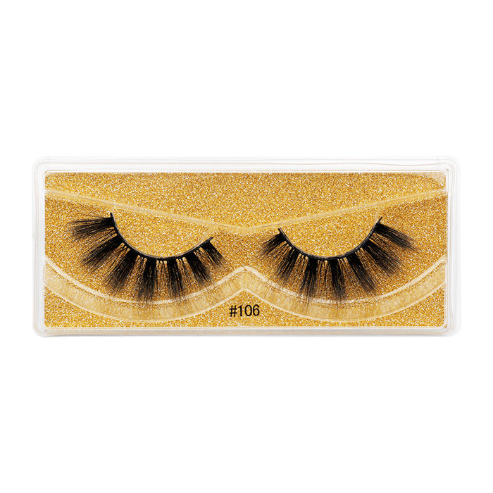 Wholesale 3d imitation mink fur false eyelashes natural thick JDC-EY-LanJL007