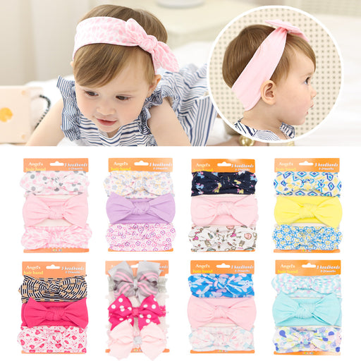 Jewelry WholesaleWholesale kids hair accessories set cute baby bow hair band MOQ≥2 JDC-HD-MeiQ001 Headband 美全 %variant_option1% %variant_option2% %variant_option3%  Factory Price JoyasDeChina Joyas De China