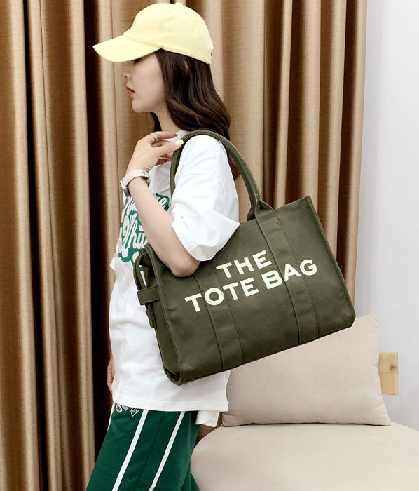 Wholesale handbag large capacity canvas letter printing JDC-HB-Jianzhao004