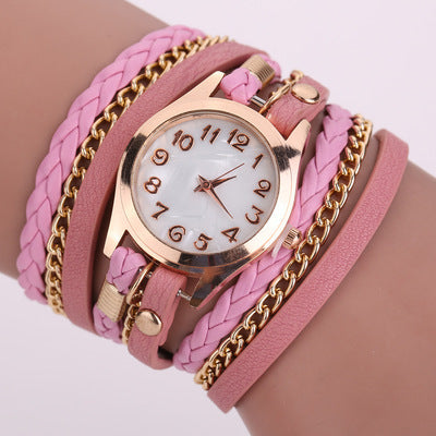 Wholesale Quartz Ladies Winding Watch Hand Woven Watch JDC-WH-MiQ005