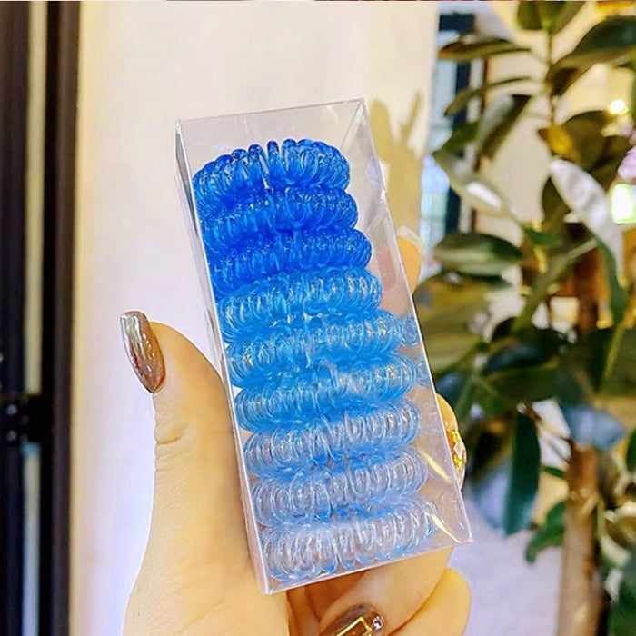 Wholesale Telephone Cord Hair Ring Girls Tie Hair Color High Elasticity Suit JDC-HS-YGe002