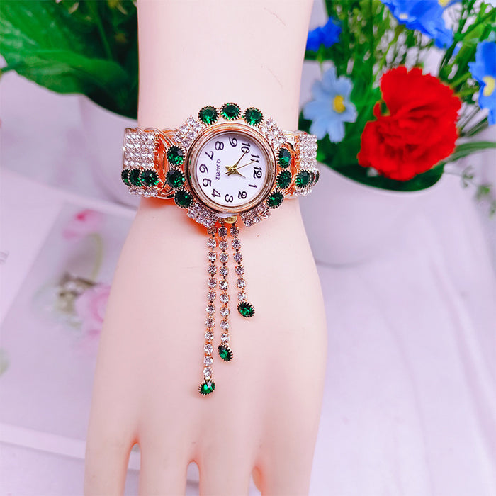 Wholesale Eco-Friendly Copper Diamond Ladies Watches MOQ≥2 JDC-WH-YuY001