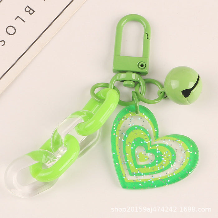 Jewelry WholesaleWholesale color acrylic love bell car keychain MOQ≥2 JDC-KC-YHan001 Keychains 伊菡 %variant_option1% %variant_option2% %variant_option3%  Factory Price JoyasDeChina Joyas De China