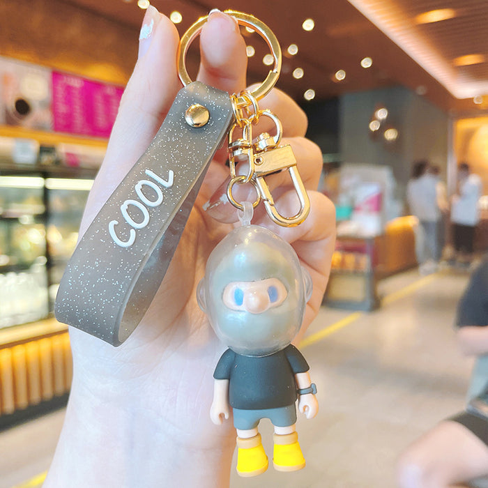 Wholesale boyfriend force boyfriend tide play cute personality three-dimensional couple keychain JDC-KC-LeZ012